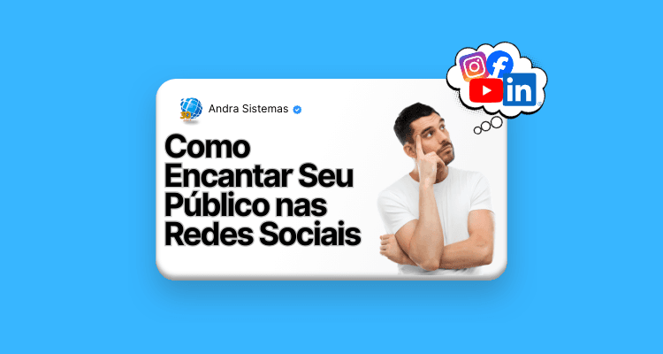 Homem pensando nas redes sociais